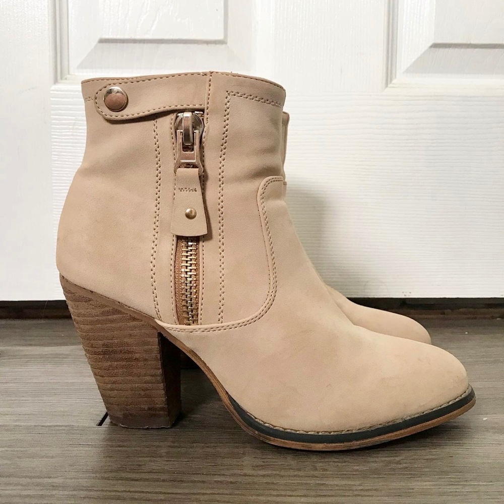 Sand Booties with Wooden Heel